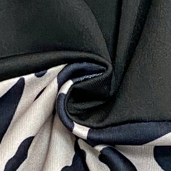 Black Casual Women's Leopard Patchwork Top and Pants Set - Picture 8 of 8